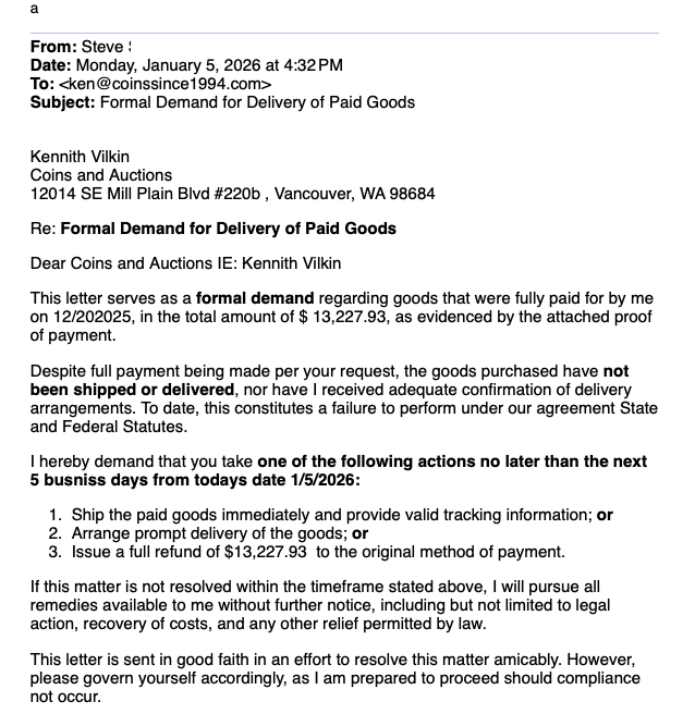 Formal Demand Letter (1/5/26)