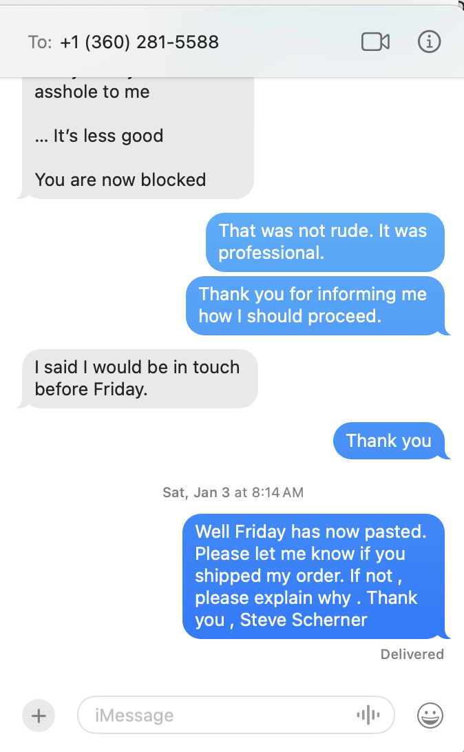 Text Messages - Blocked & No Response